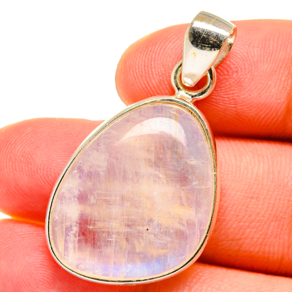 Rainbow Moonstone Pendants handcrafted by Anasilvercos - PD14993