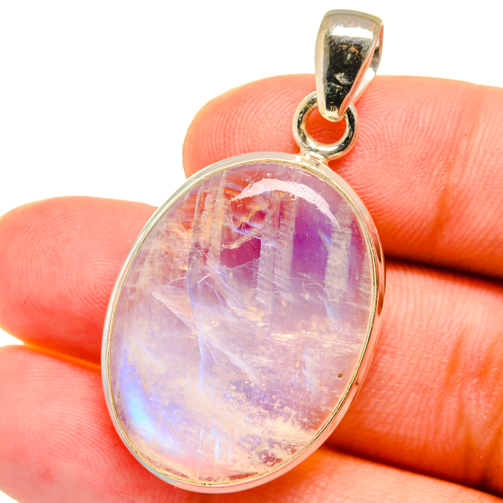 Rainbow Moonstone Pendants handcrafted by Anasilvercos - PD14994