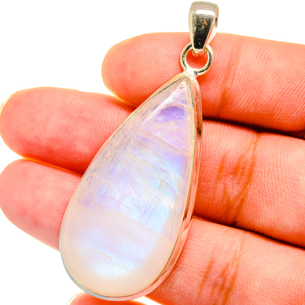 Rainbow Moonstone Pendants handcrafted by Anasilvercos - PD14995