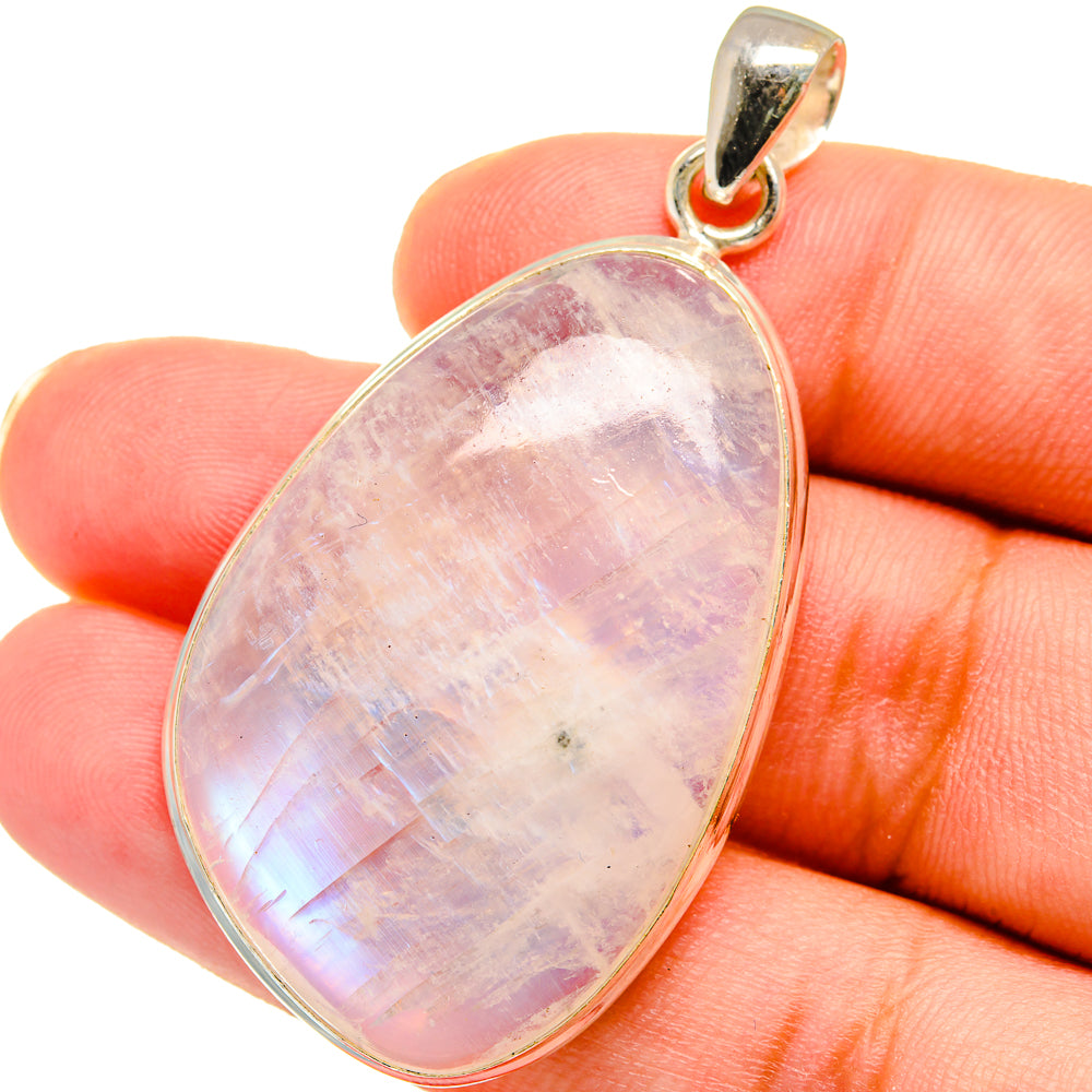 Rainbow Moonstone Pendants handcrafted by Anasilvercos - PD14996