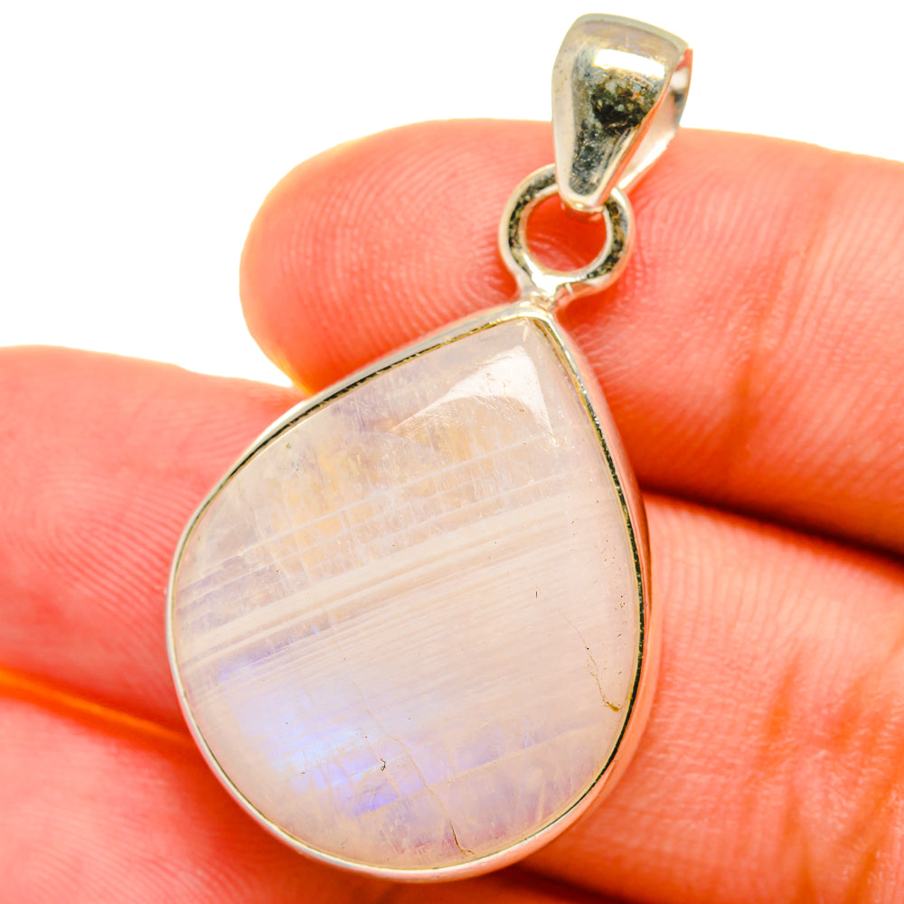Rainbow Moonstone Pendants handcrafted by Anasilvercos - PD14998