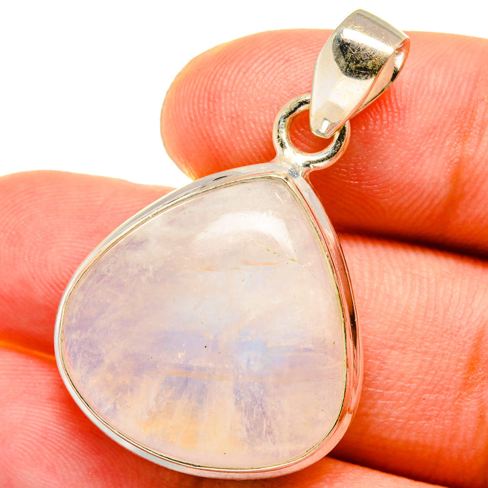 Rainbow Moonstone Pendants handcrafted by Anasilvercos - PD15004