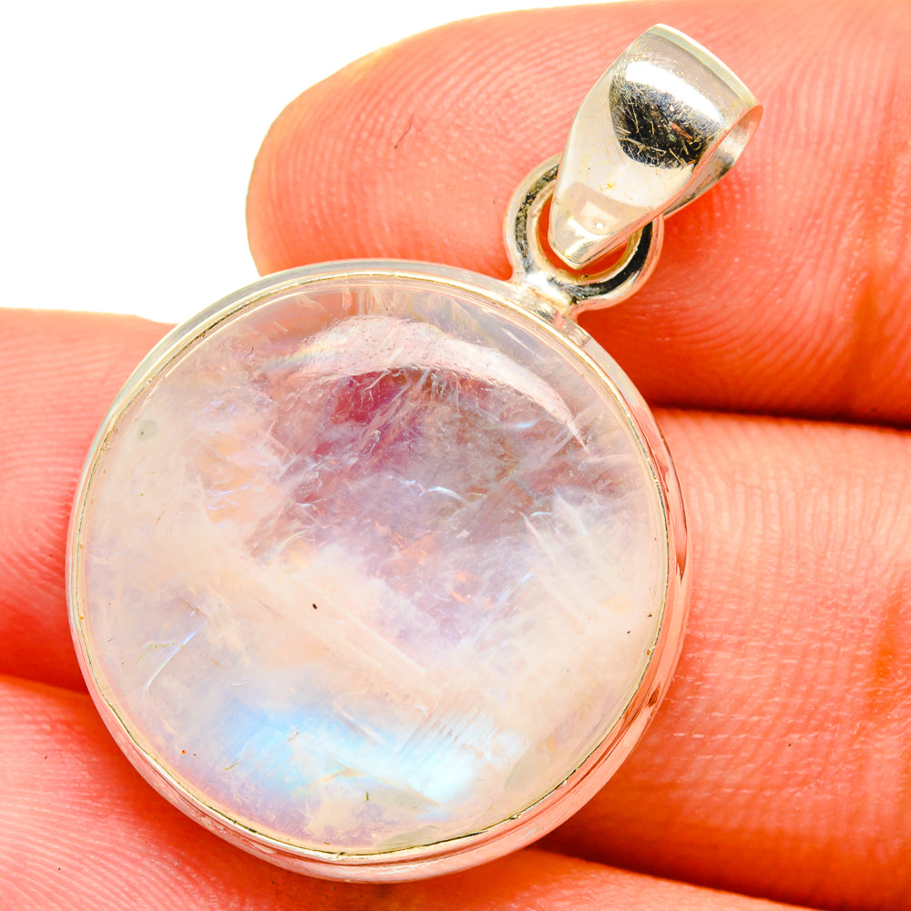 Rainbow Moonstone Pendants handcrafted by Anasilvercos - PD15008