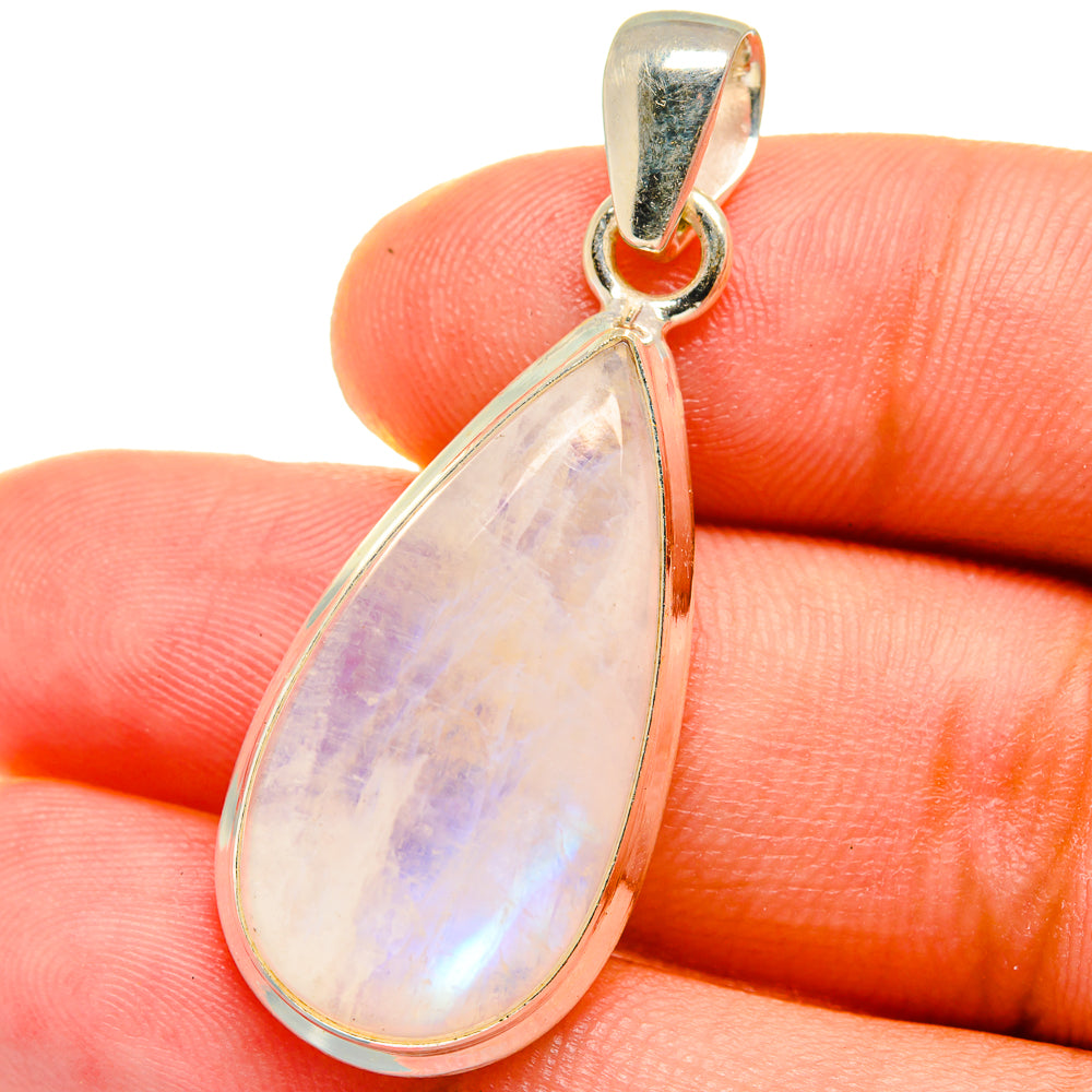 Rainbow Moonstone Pendants handcrafted by Anasilvercos - PD15009