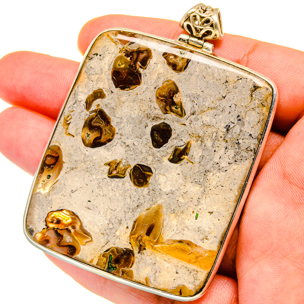 Turritella Agate Pendants handcrafted by Anasilvercos - PD15046