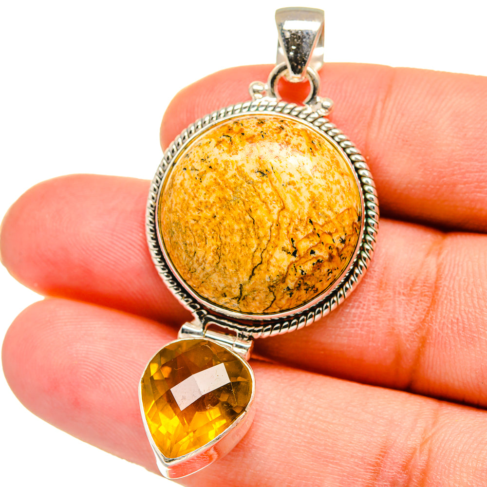 Picture Jasper Pendants handcrafted by Anasilvercos - PD15063
