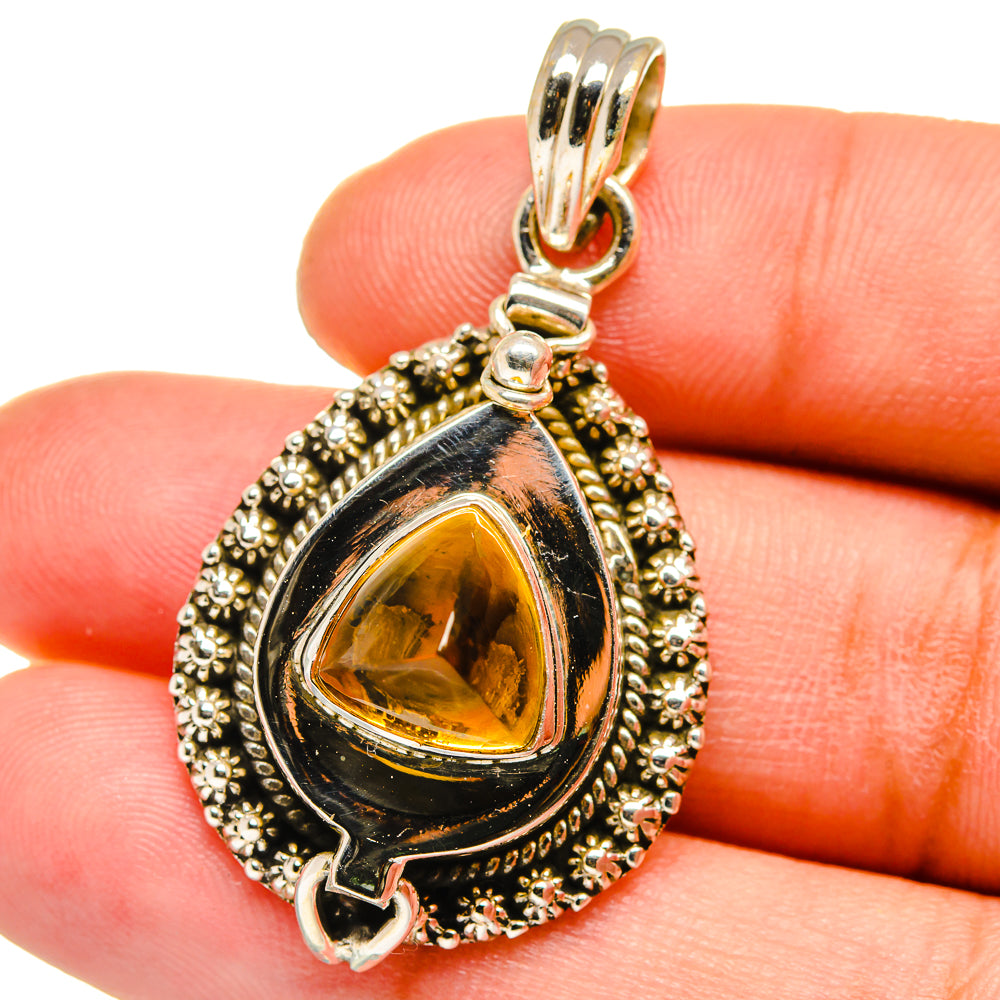 Citrine Pendants handcrafted by Anasilvercos - PD15080
