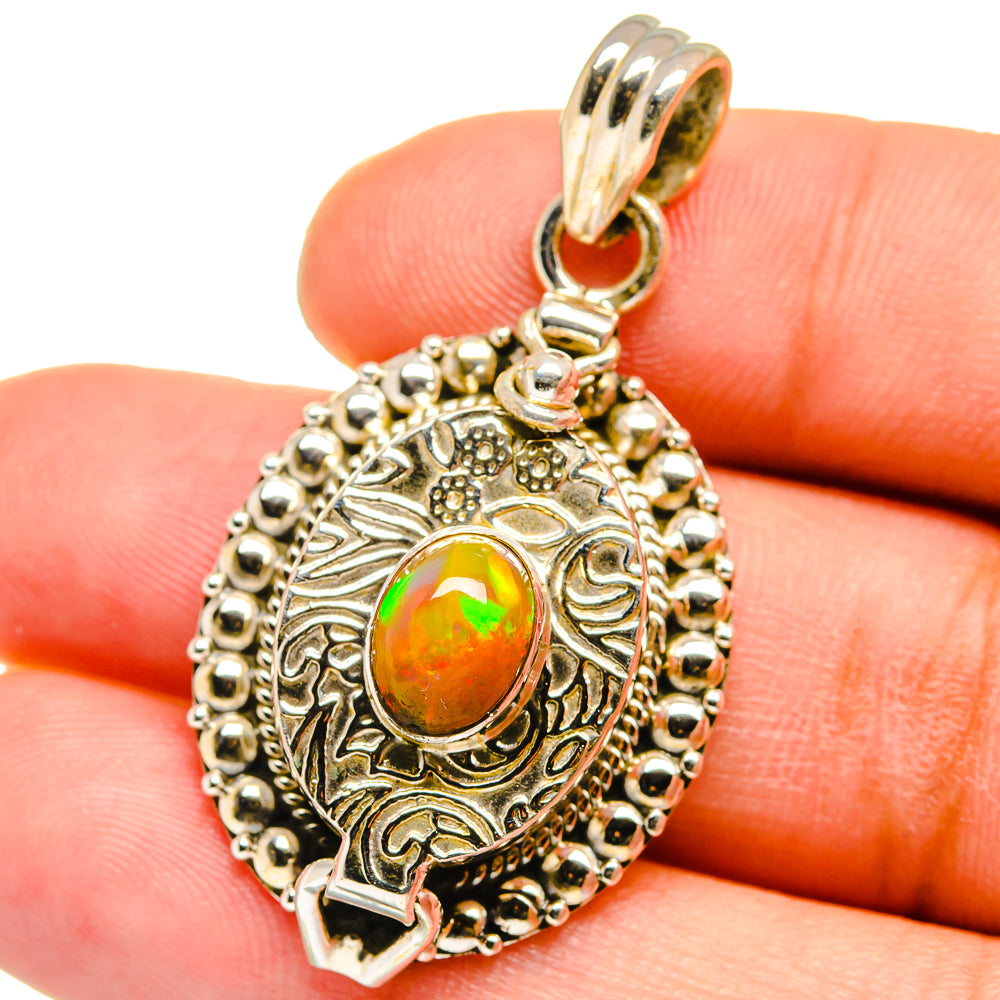 Ethiopian Opal Pendants handcrafted by Anasilvercos - PD15083