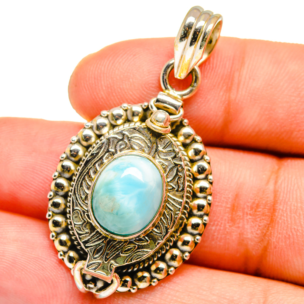 Larimar Pendants handcrafted by Anasilvercos - PD15092
