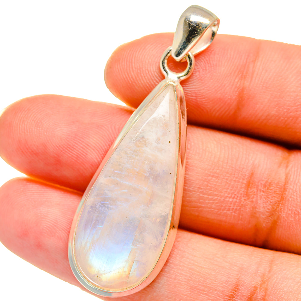 Rainbow Moonstone Pendants handcrafted by Anasilvercos - PD15119