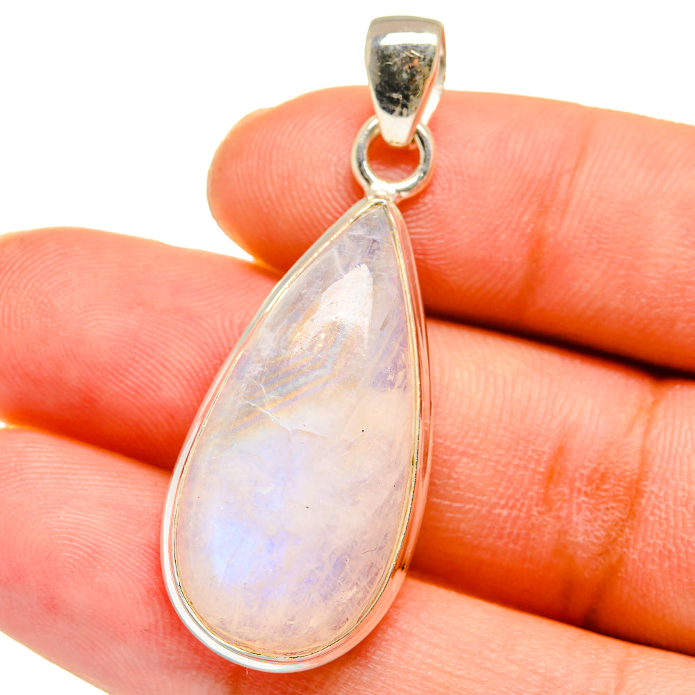 Rainbow Moonstone Pendants handcrafted by Anasilvercos - PD15120