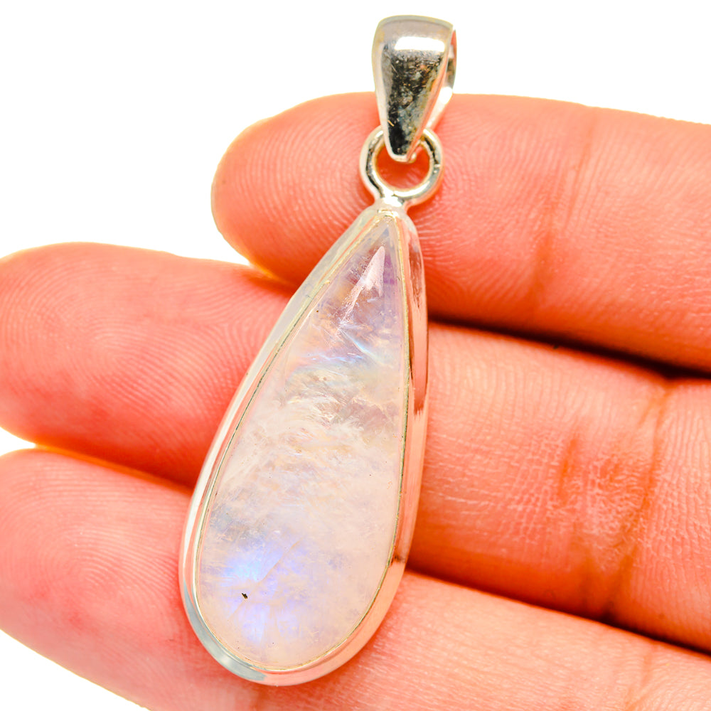 Rainbow Moonstone Pendants handcrafted by Anasilvercos - PD15122