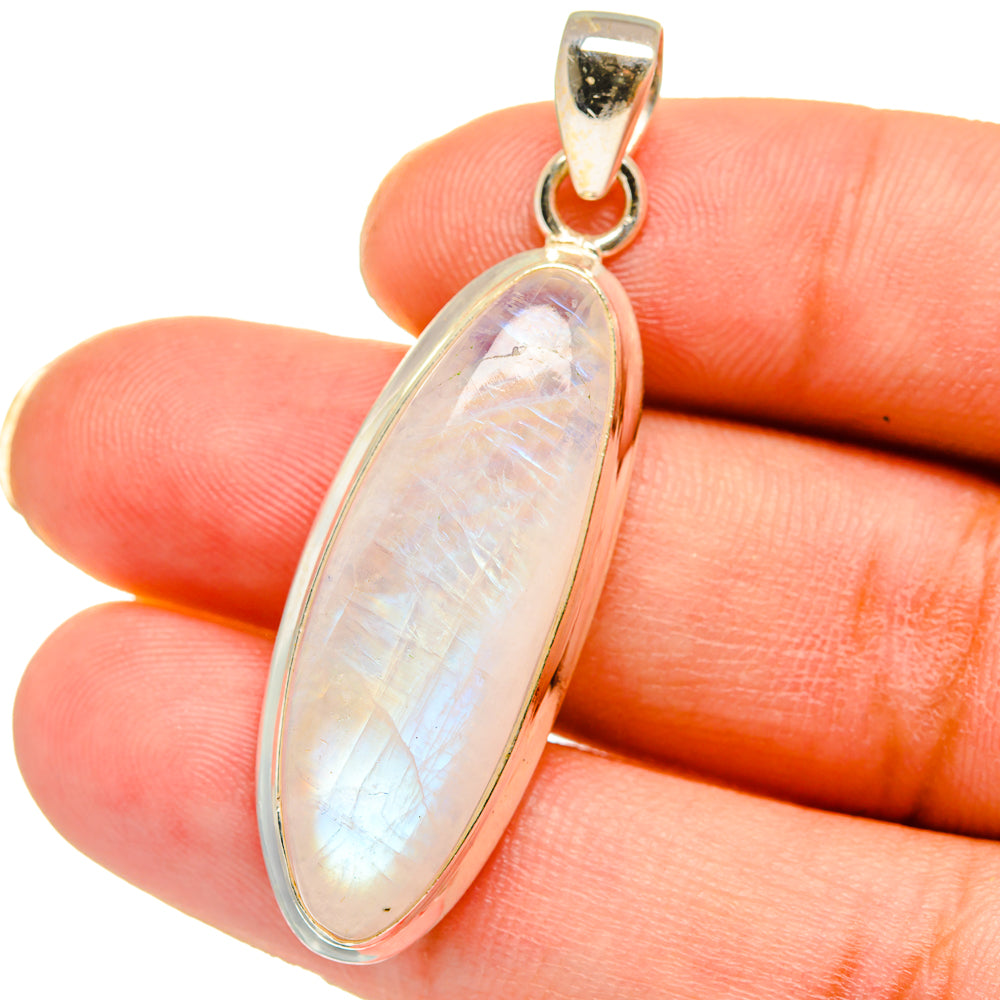 Rainbow Moonstone Pendants handcrafted by Anasilvercos - PD15123