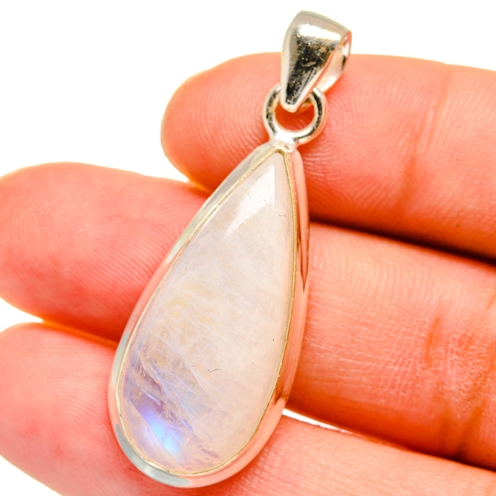 Rainbow Moonstone Pendants handcrafted by Anasilvercos - PD15124