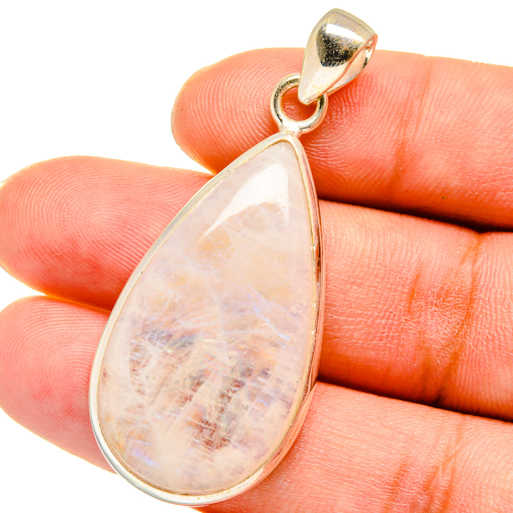 Rainbow Moonstone Pendants handcrafted by Anasilvercos - PD15129