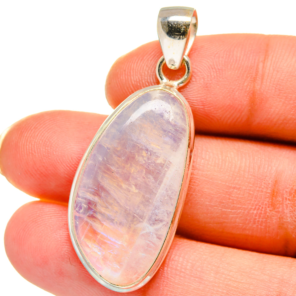 Rainbow Moonstone Pendants handcrafted by Anasilvercos - PD15135