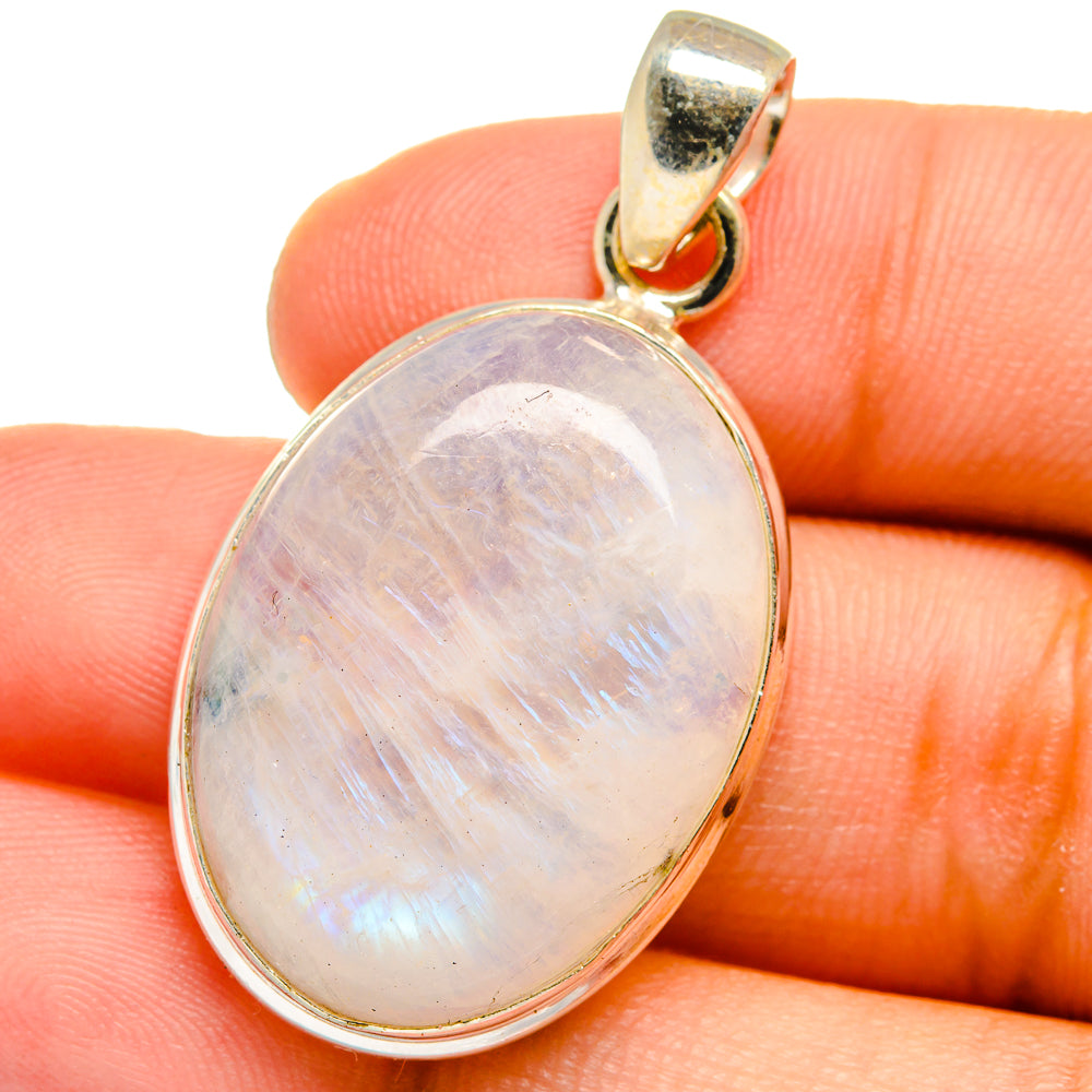 Rainbow Moonstone Pendants handcrafted by Anasilvercos - PD15148