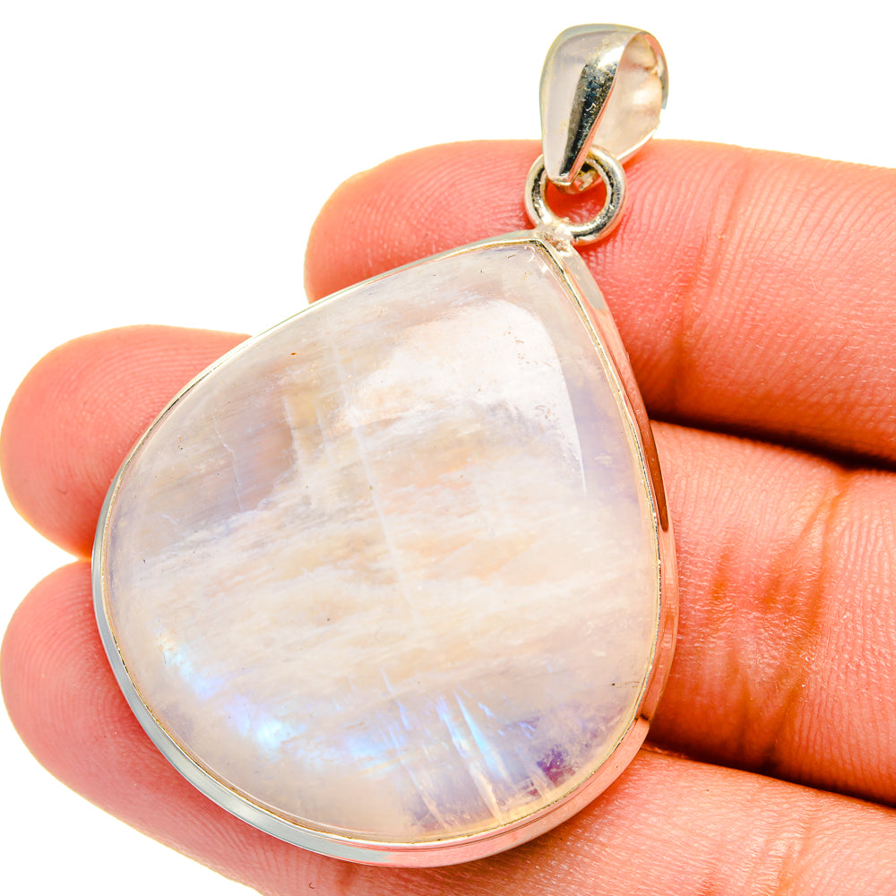 Rainbow Moonstone Pendants handcrafted by Anasilvercos - PD15156