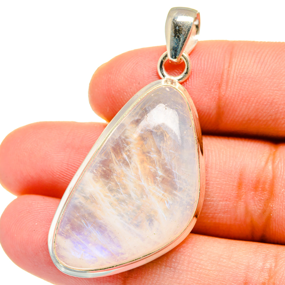 Rainbow Moonstone Pendants handcrafted by Anasilvercos - PD15159