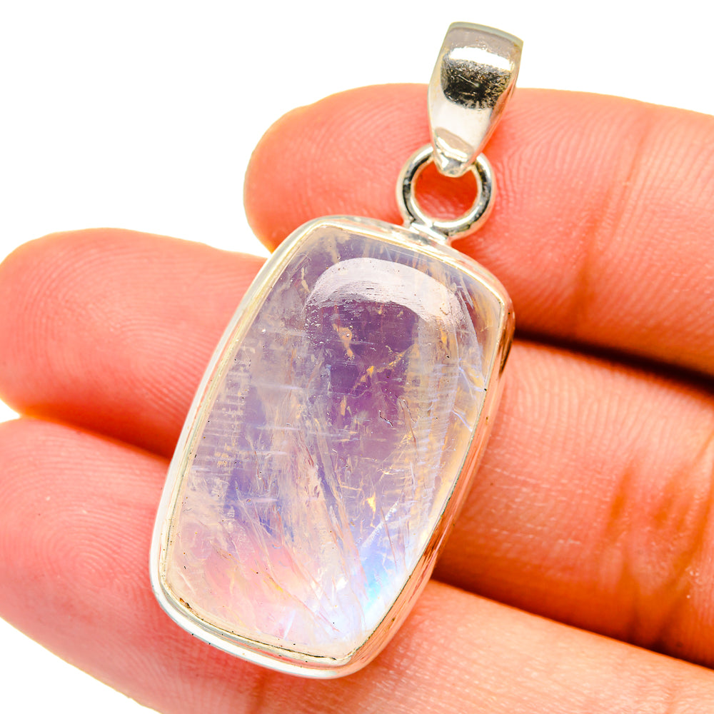 Rainbow Moonstone Pendants handcrafted by Anasilvercos - PD15161
