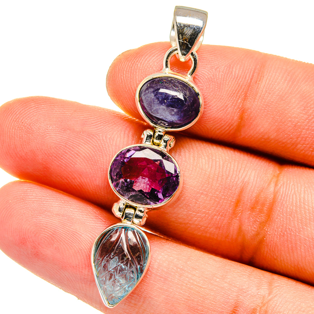 Aquamarine Pendants handcrafted by Anasilvercos - PD15213