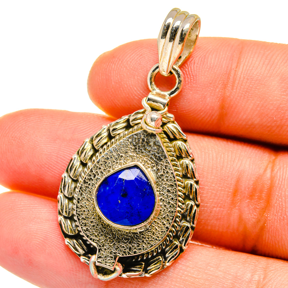 Lapis Lazuli Pendants handcrafted by Anasilvercos - PD15219