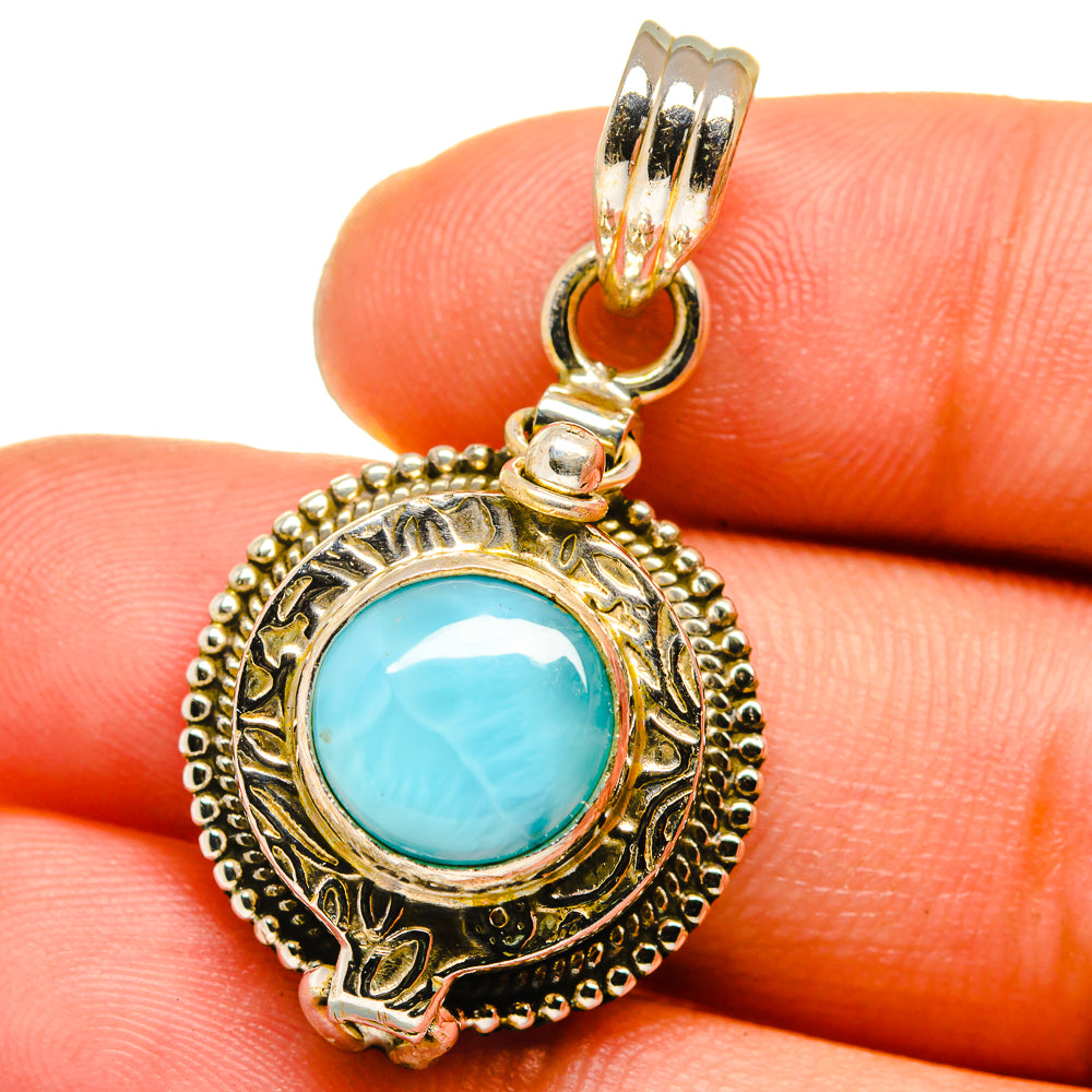 Larimar Pendants handcrafted by Anasilvercos - PD15226