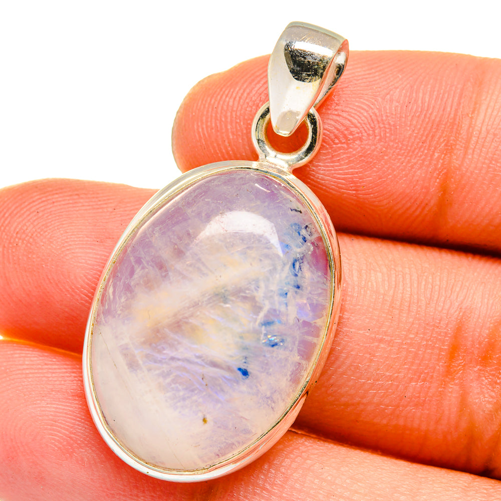 Rainbow Moonstone Pendants handcrafted by Anasilvercos - PD15232