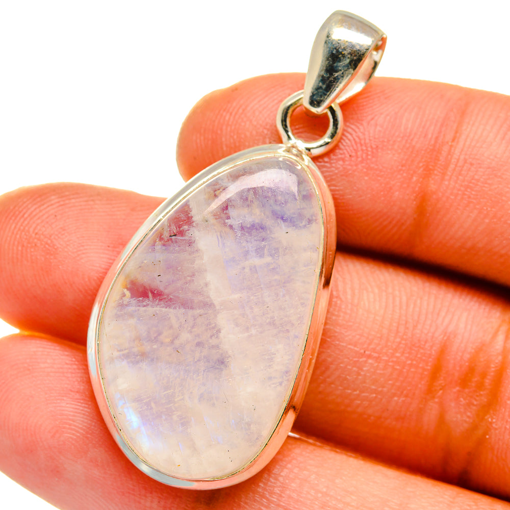 Rainbow Moonstone Pendants handcrafted by Anasilvercos - PD15235