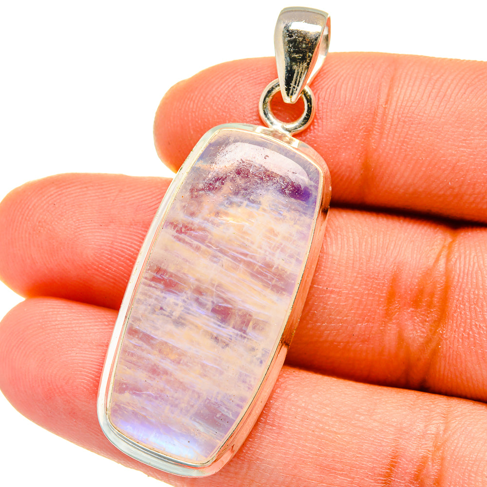 Rainbow Moonstone Pendants handcrafted by Anasilvercos - PD15236