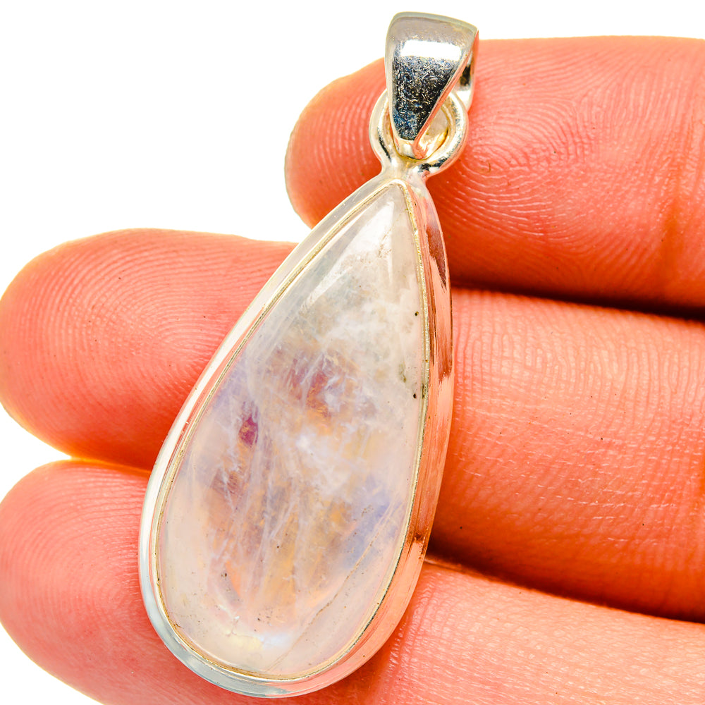 Rainbow Moonstone Pendants handcrafted by Anasilvercos - PD15238