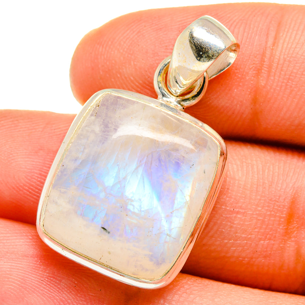 Rainbow Moonstone Pendants handcrafted by Anasilvercos - PD15239