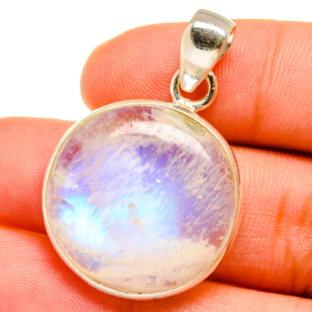 Rainbow Moonstone Pendants handcrafted by Anasilvercos - PD15240