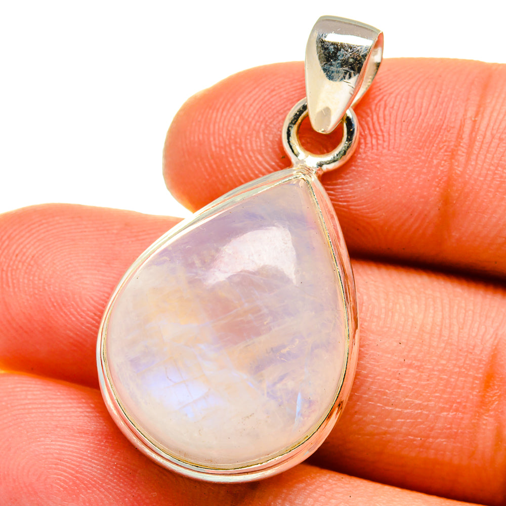Rainbow Moonstone Pendants handcrafted by Anasilvercos - PD15244