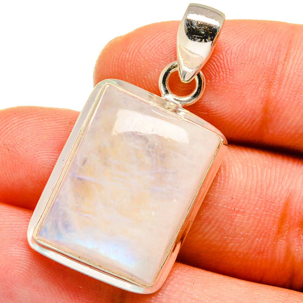 Rainbow Moonstone Pendants handcrafted by Anasilvercos - PD15246