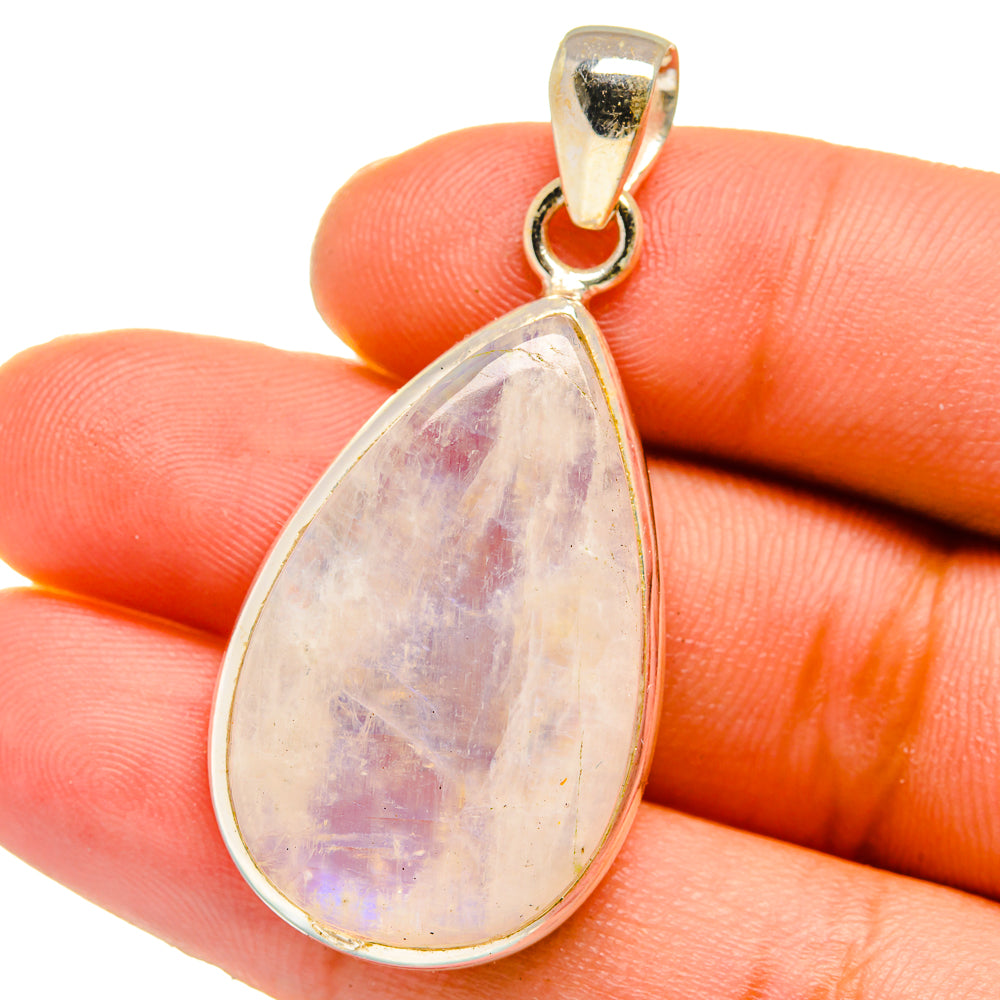 Rainbow Moonstone Pendants handcrafted by Anasilvercos - PD15247