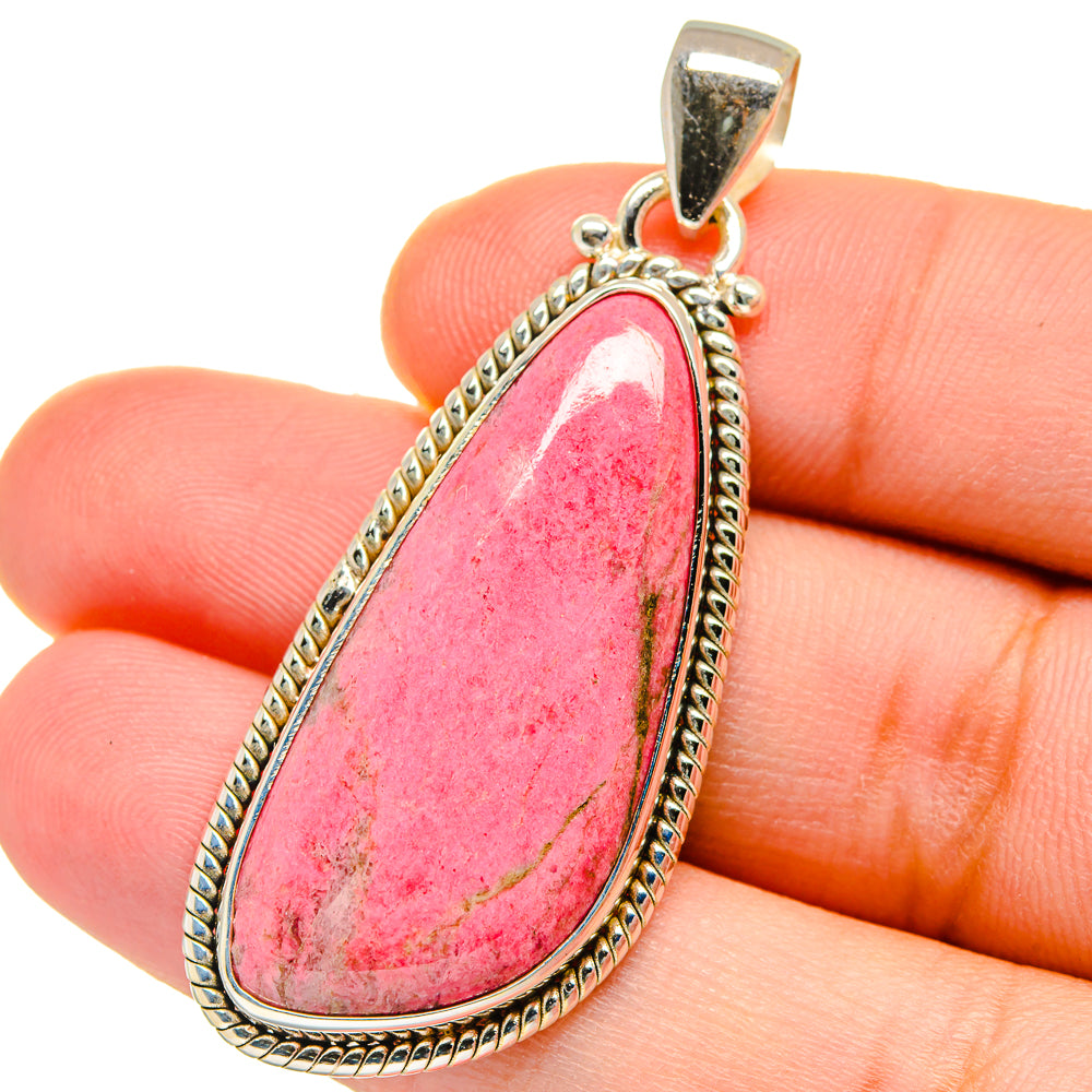 Rhodonite Pendants handcrafted by Anasilvercos - PD15293