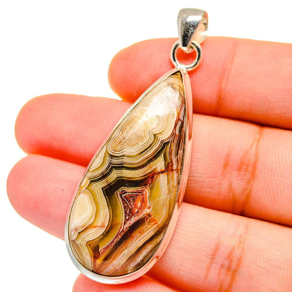 Laguna Lace Agate Pendants handcrafted by Anasilvercos - PD15303