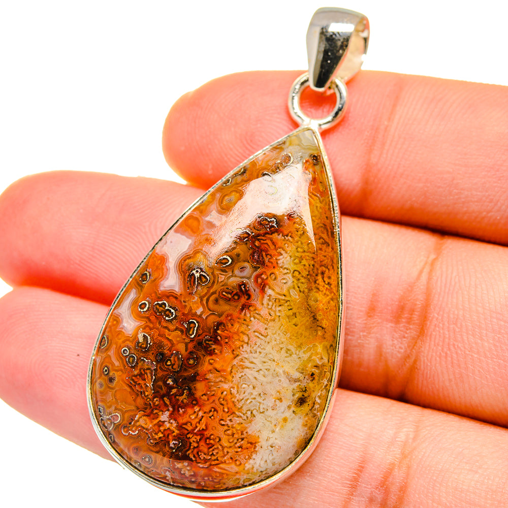 Crazy Lace Agate Pendants handcrafted by Anasilvercos - PD15304
