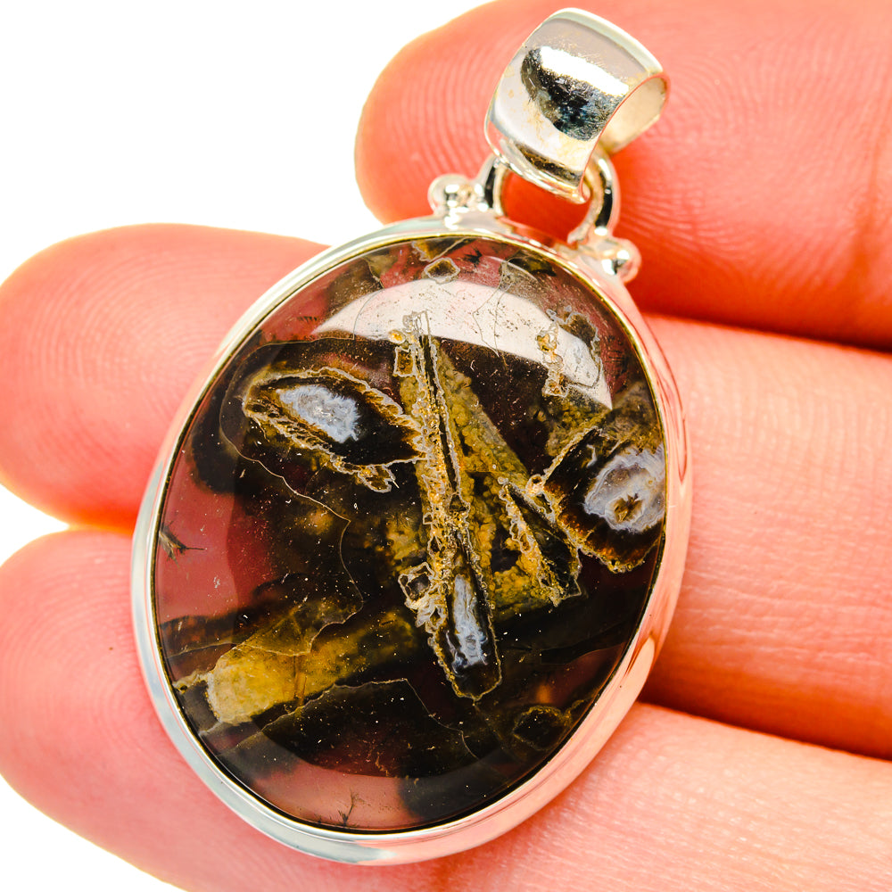 Turkish Tube Agate Pendants handcrafted by Anasilvercos - PD15315