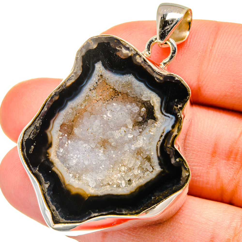 Coconut Geode Slice Pendants handcrafted by Anasilvercos - PD15316