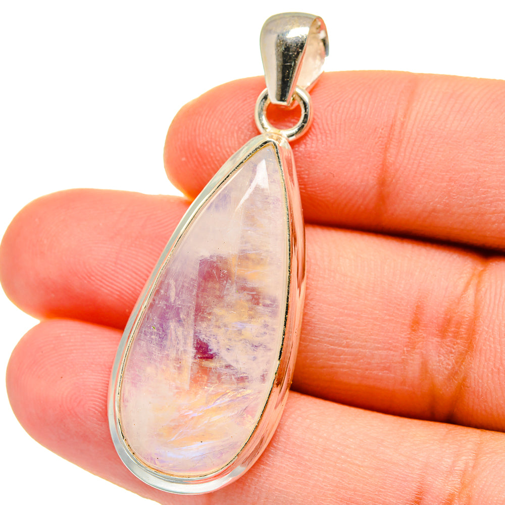 Rainbow Moonstone Pendants handcrafted by Anasilvercos - PD15321