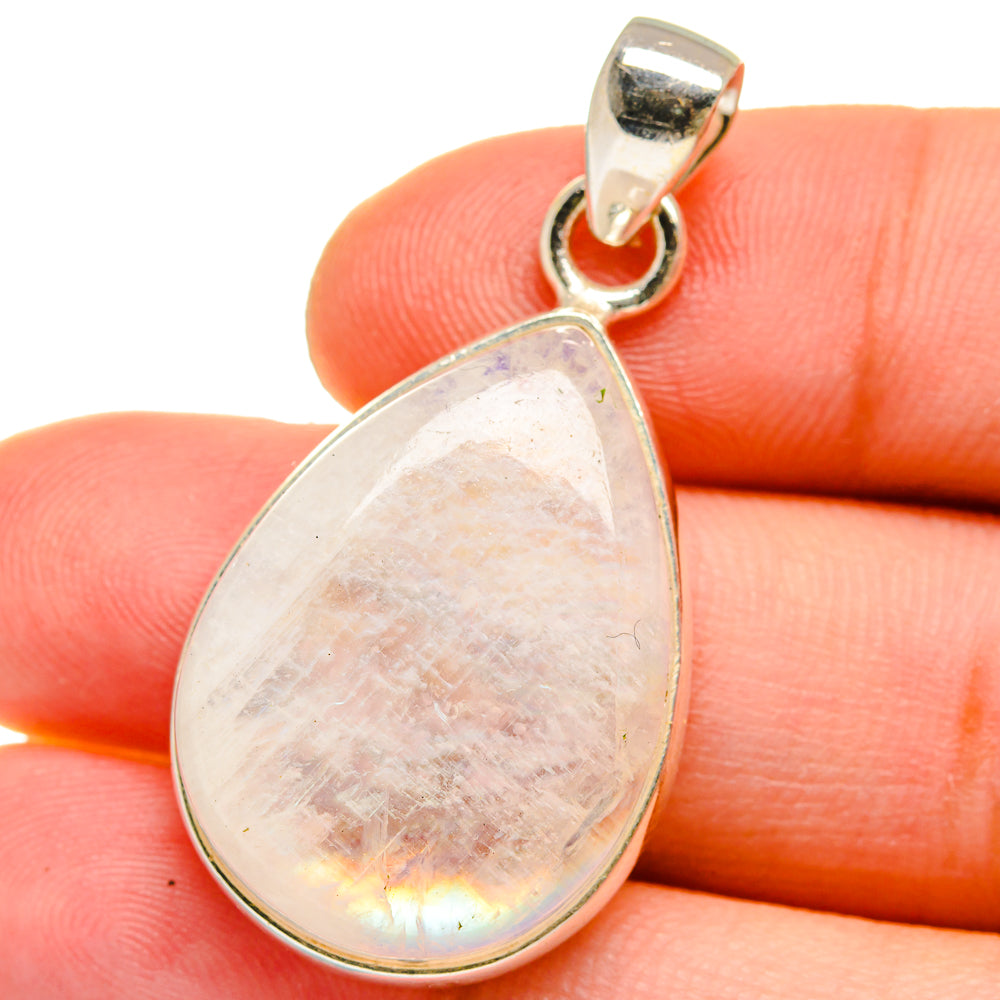 Rainbow Moonstone Pendants handcrafted by Anasilvercos - PD15326