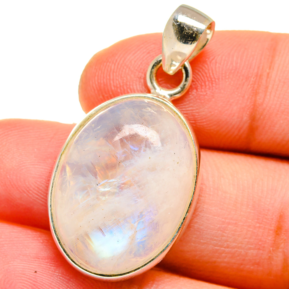 Rainbow Moonstone Pendants handcrafted by Anasilvercos - PD15328