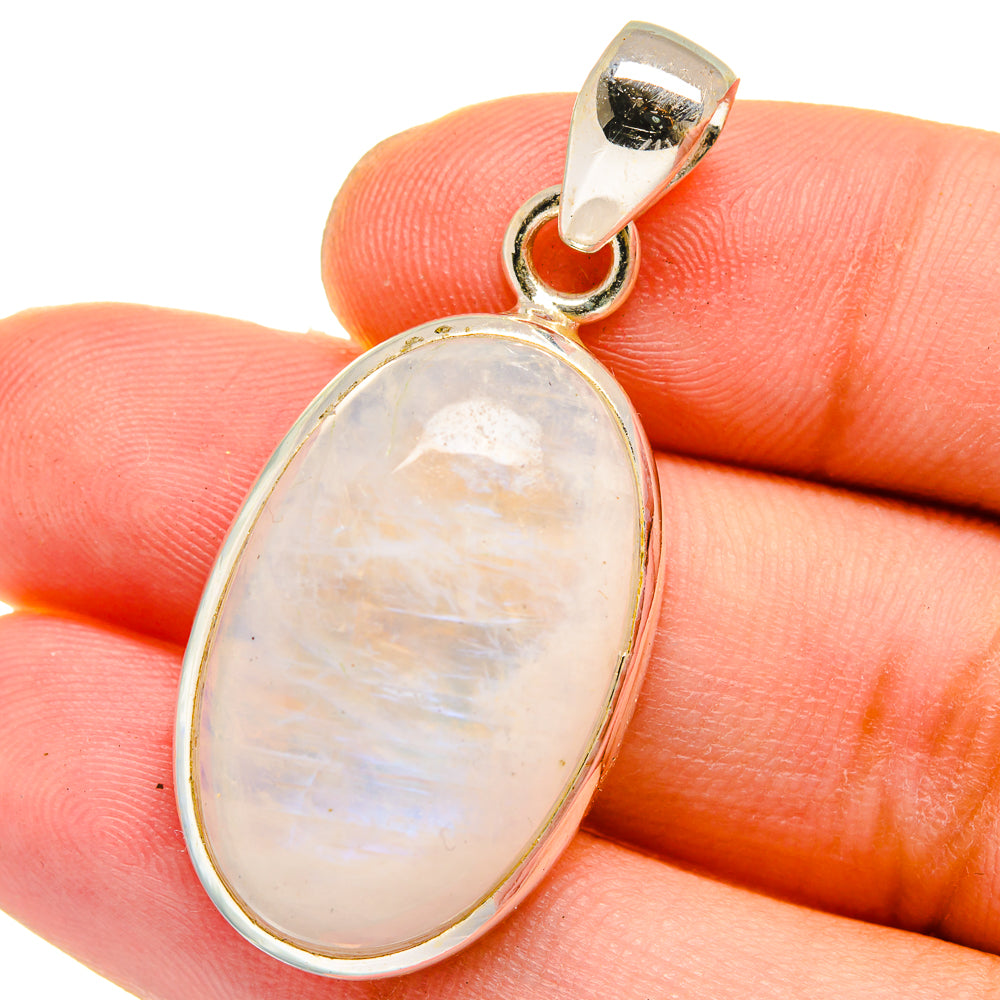 Rainbow Moonstone Pendants handcrafted by Anasilvercos - PD15330