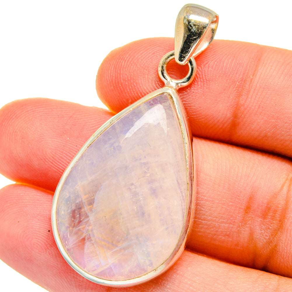 Rainbow Moonstone Pendants handcrafted by Anasilvercos - PD15332