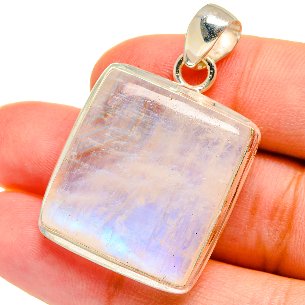 Rainbow Moonstone Pendants handcrafted by Anasilvercos - PD15333