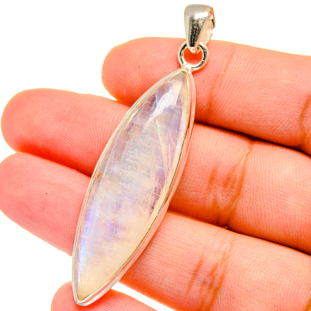 Rainbow Moonstone Pendants handcrafted by Anasilvercos - PD15336