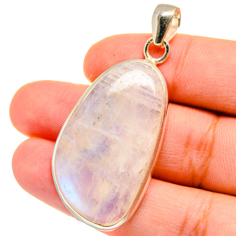 Rainbow Moonstone Pendants handcrafted by Anasilvercos - PD15338