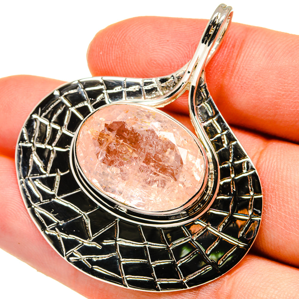 Rose Quartz Pendants handcrafted by Anasilvercos - PD15360